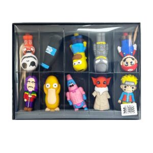 SILICONE HANDPIPE MIX DESIGN DISPLAY 10CT SHP-KIT